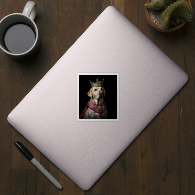 Majestic Yellow Labrador Retriever - Medieval English Queen by HUH? Designs